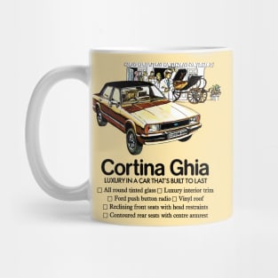 FORD CORTINA GHIA - brochure detail Mug